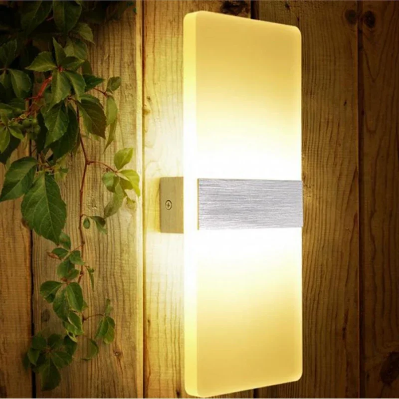 

Fashion LED Wall Lamp Modern Acrylic Sconce Foyer Dining Room Bathroom Aisle Background Wall Light Bedroom Study Indoor Lighting