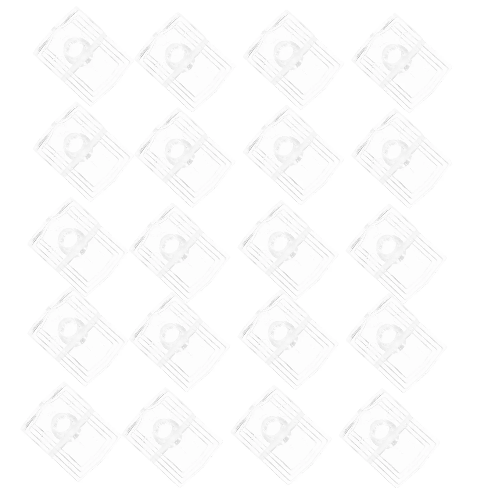 

30 Sets Glass Shelf Clips Plastic Transparent Mirror Mounting Holders Durable Glass Panel Fixings Kitchen Bath Accessories