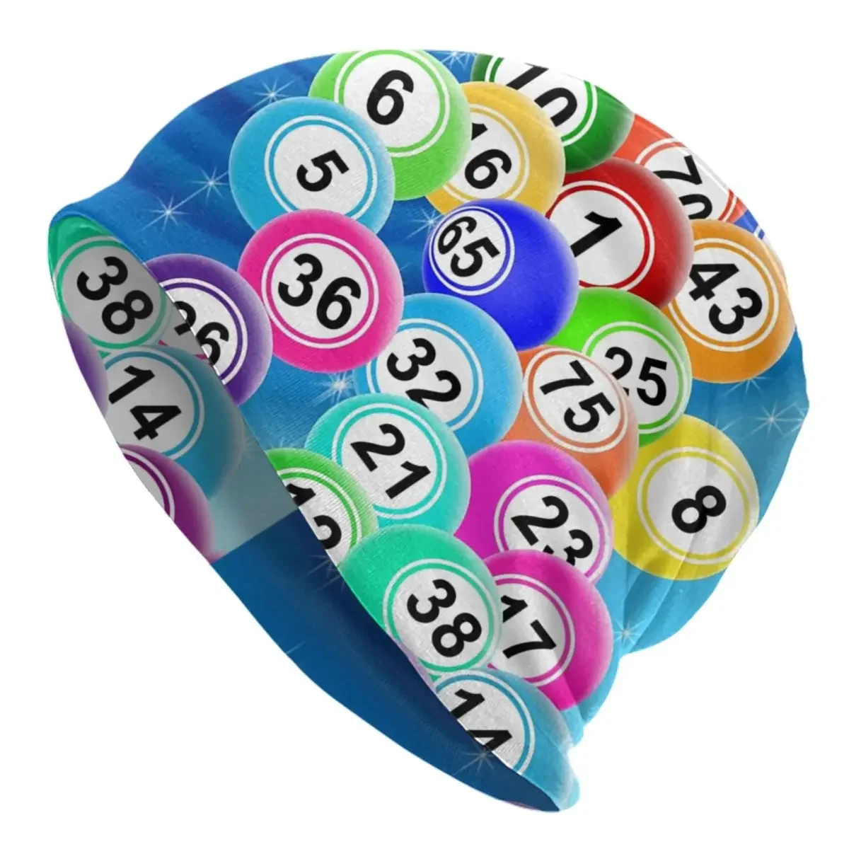 

Custom Bingo Balls Bonnet Hats Hip Hop Knit Hat For Men Women Winter Warm Paper Game Skullies Beanies Caps