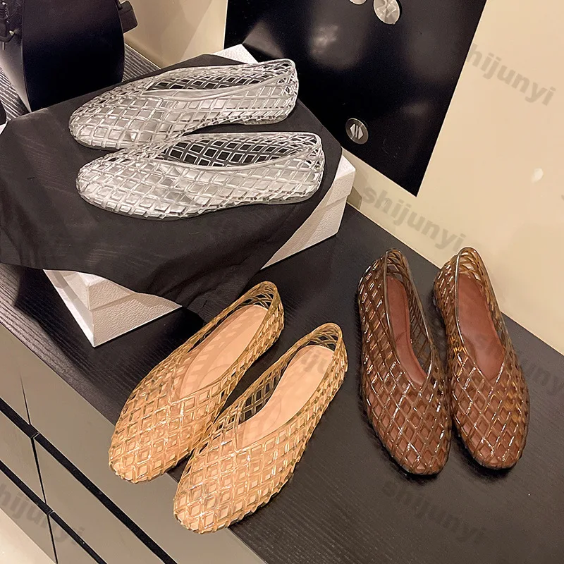 Neue Kristallschuhe für Damen 2026 Sommer Vielseitige Bequeme Atmungsaktive Flache Schuhe Modische Freizeitsandalen Zapatos Mujer