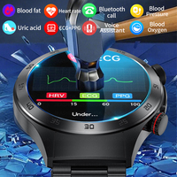 ECG+PPG Laser Therapy Smartwatch Health Monitor Blood Lipids Heart Rate Uric Acid Tracking Monitoring Men Smartwatch For Xiaomi