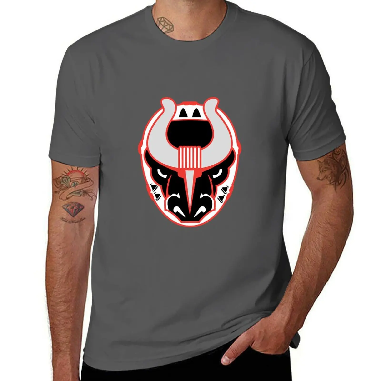 birmingham bulls mask T-Shirt anime Short sleeve tee mens graphic t-shirts hip hop