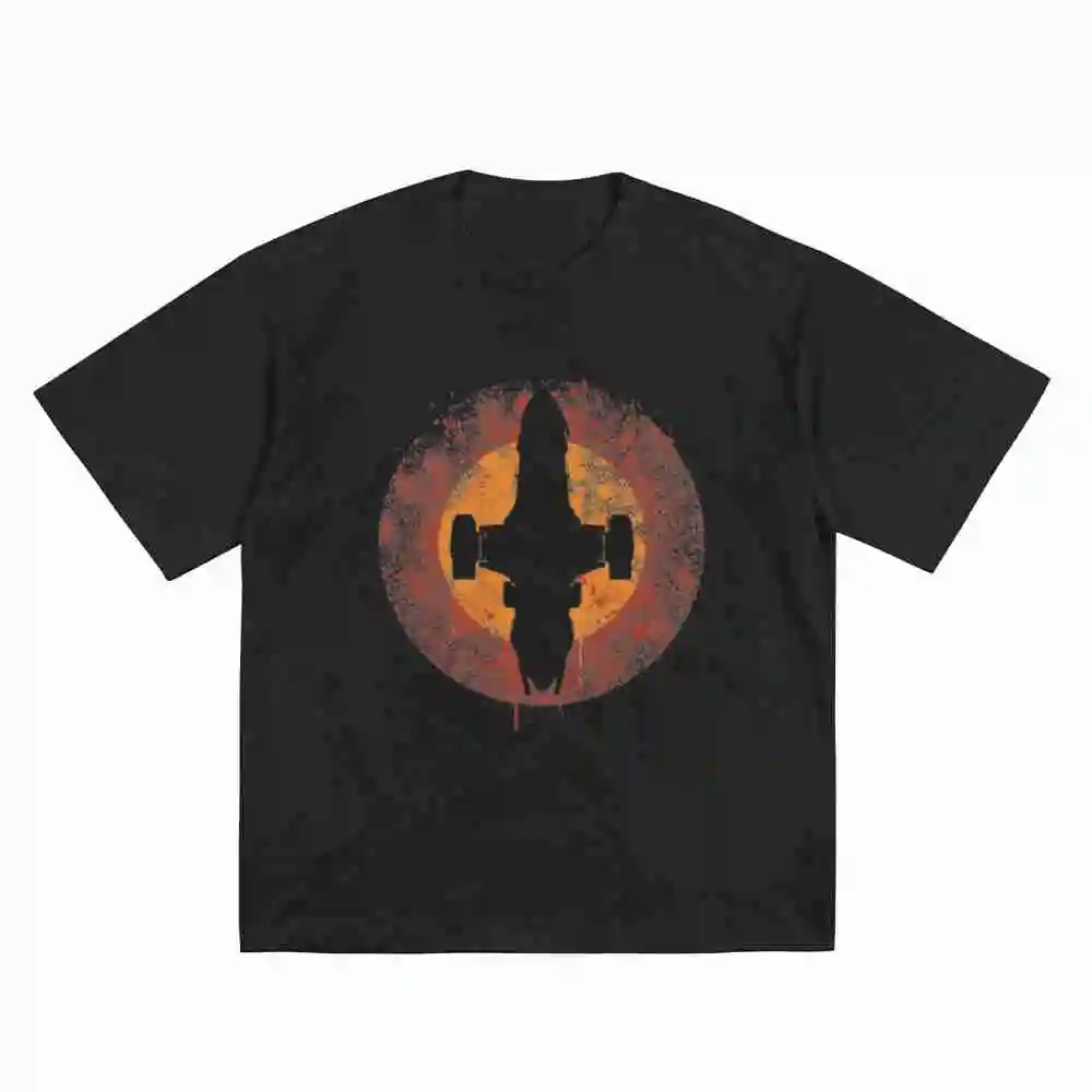 Serenity Eclipse Firefly Spaceship Short Sleeve Tee 100% Cotton T-Shirt