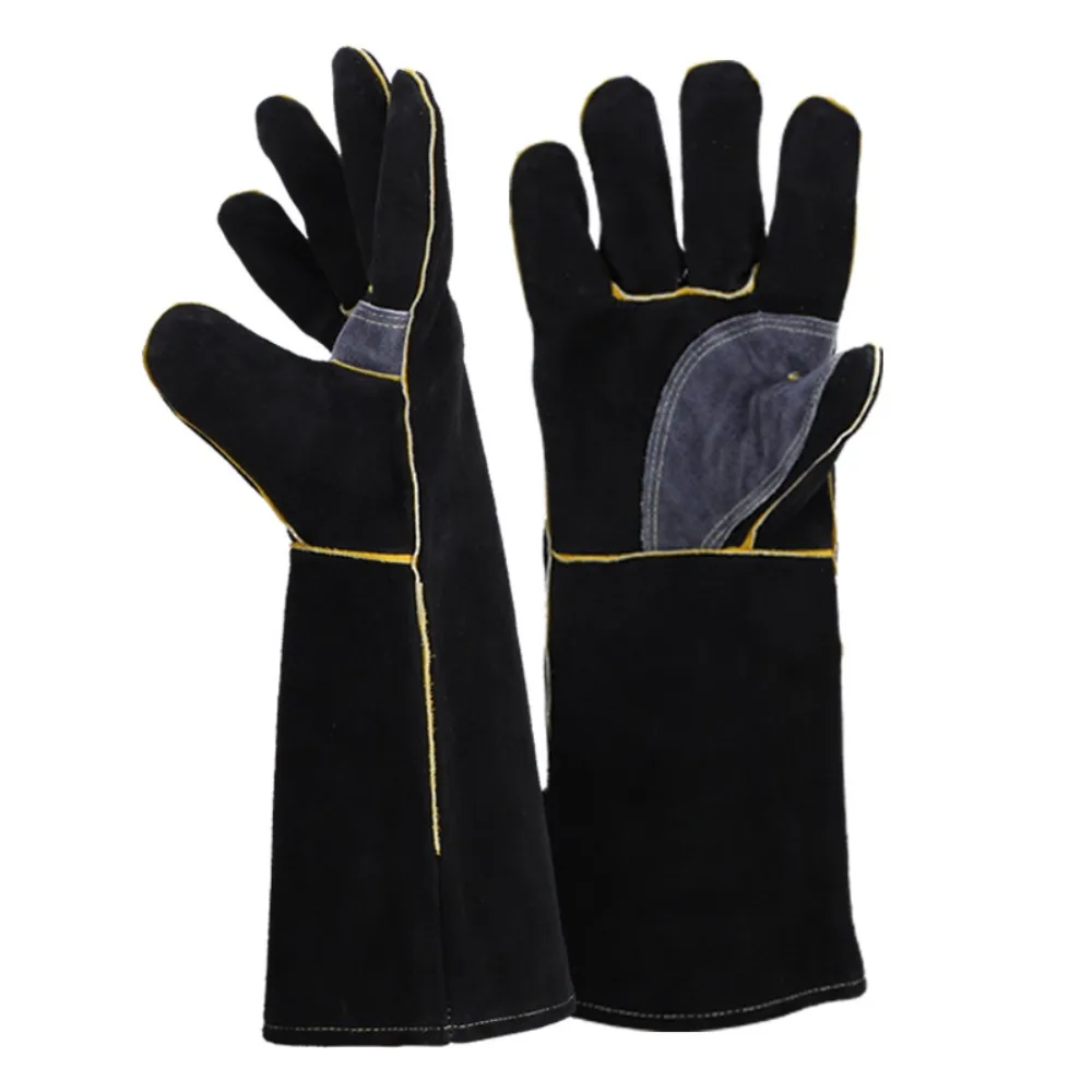 

Leather Heat Resistant Gloves High Temperature Resistance Heat Insulation Safety Gloves 14/16 Inch Work Gloves Fireplace