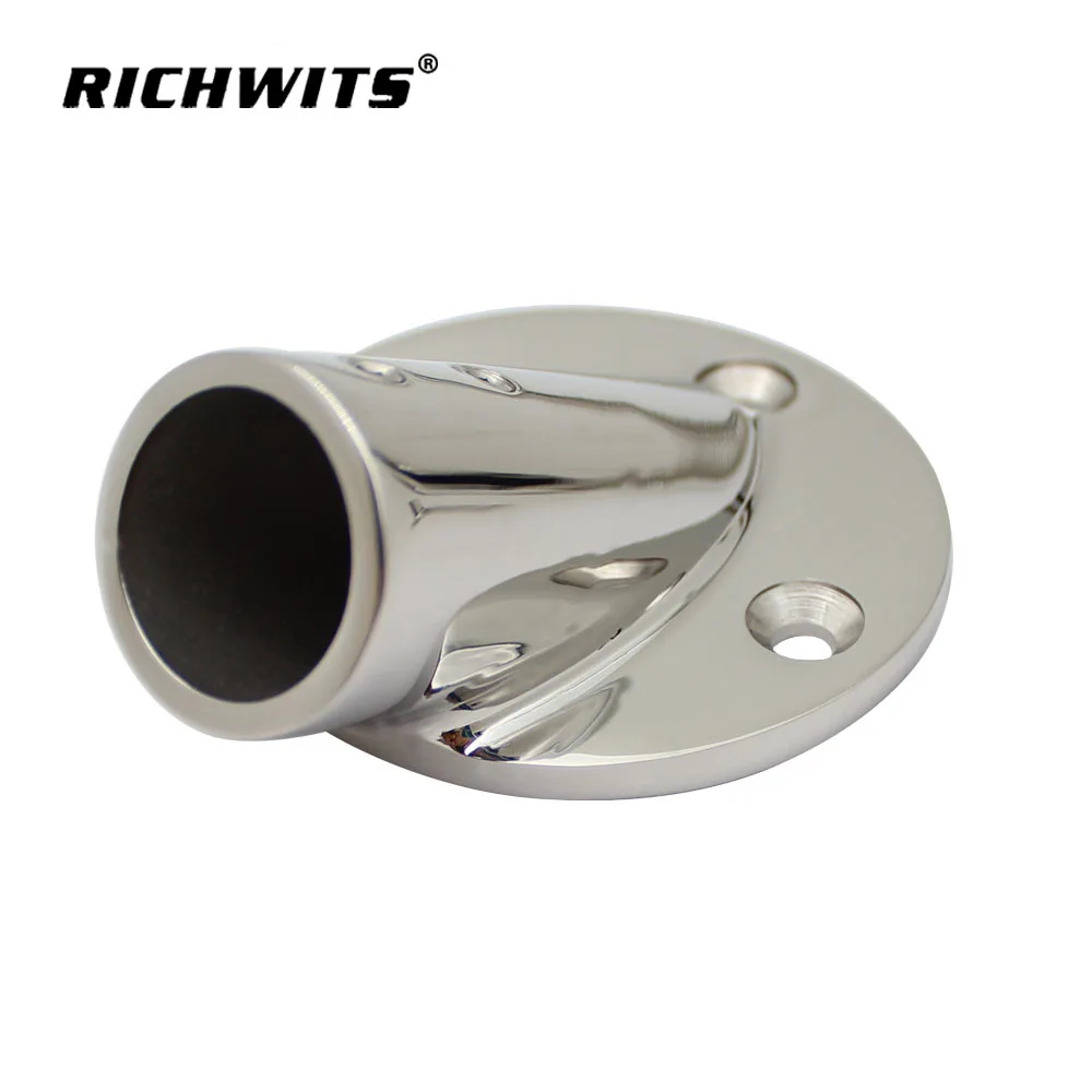 

Marine Boat Hardware Hand Rail Fitting 30 Degree Stainless Steel 1 Inch 7/8 Inch Round Flange Pipe