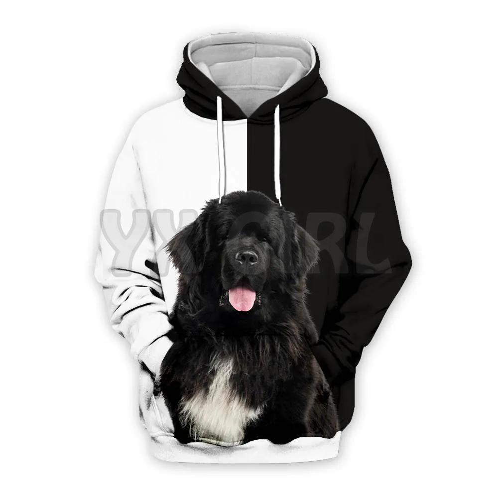 

Newfoundlands 3D Printed Hoodies Unisex Pullovers Funny Dog Hoodie Casual Street Tracksuit