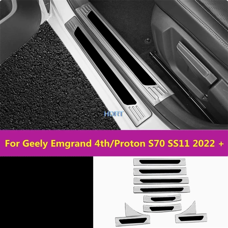 

Car Styling Accessories For Geely Emgrand 4th/Proton S70 SS11 2022 + Door Sill Scuff Plate Welcome Pedal Rear Trunk Guard Cover