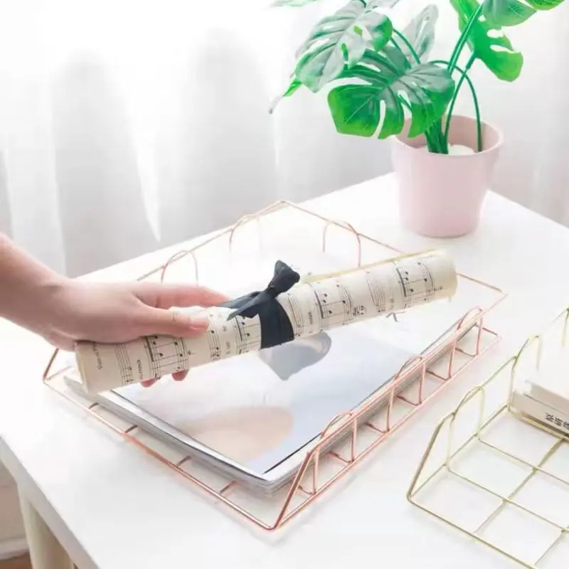 

Fashion Stackable Wide Entry Desk File Document Paper Letter Tray for Magzines Newspapers A4 Office File Folder Holder
