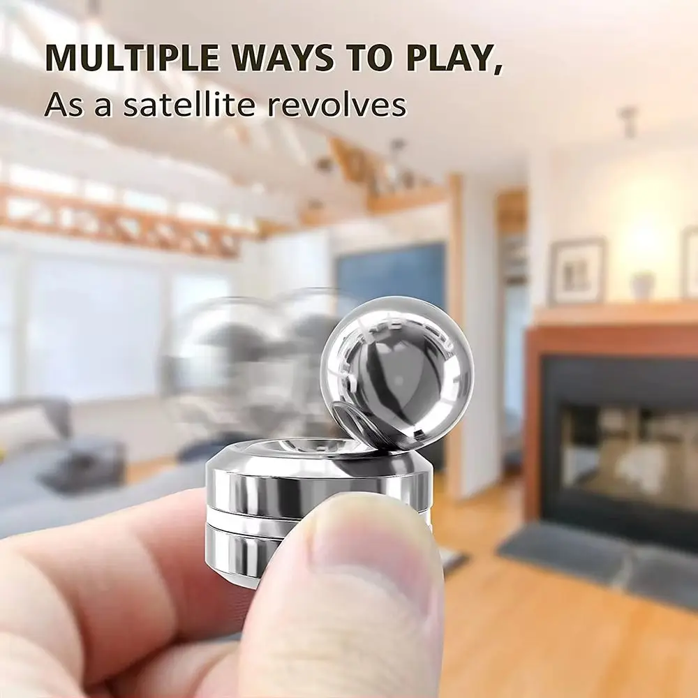 Metal Fidget Spinner Toys Magnetic Hand Exerciser Rotary Gyro Fingertip Toy Interesting Interactive Orbital Fidget Spinner Toy