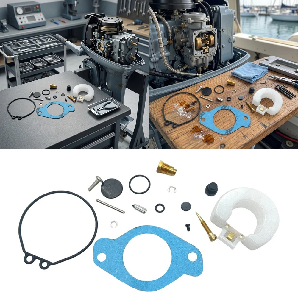 Motor Carburetor Rebuild Kit OEM 6H4-W0093-01 18-7767 Fit 40HP 50HP Marine Boat Engine, Fuel System Maintenance Replacement