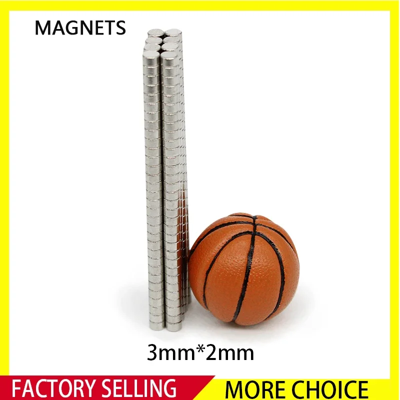 3x2mm Round Magnets Strong Powerful Magnetic for Fridge,DIY,Building,Scientific,Craft,Education