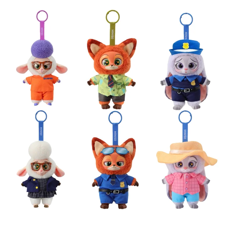 

Disney Miniso Zootopia Blind Box Cute Nick Judy Action Figure Plush Vinyl Doll Mystery Box Anime Figures Cartoon Collection Gift