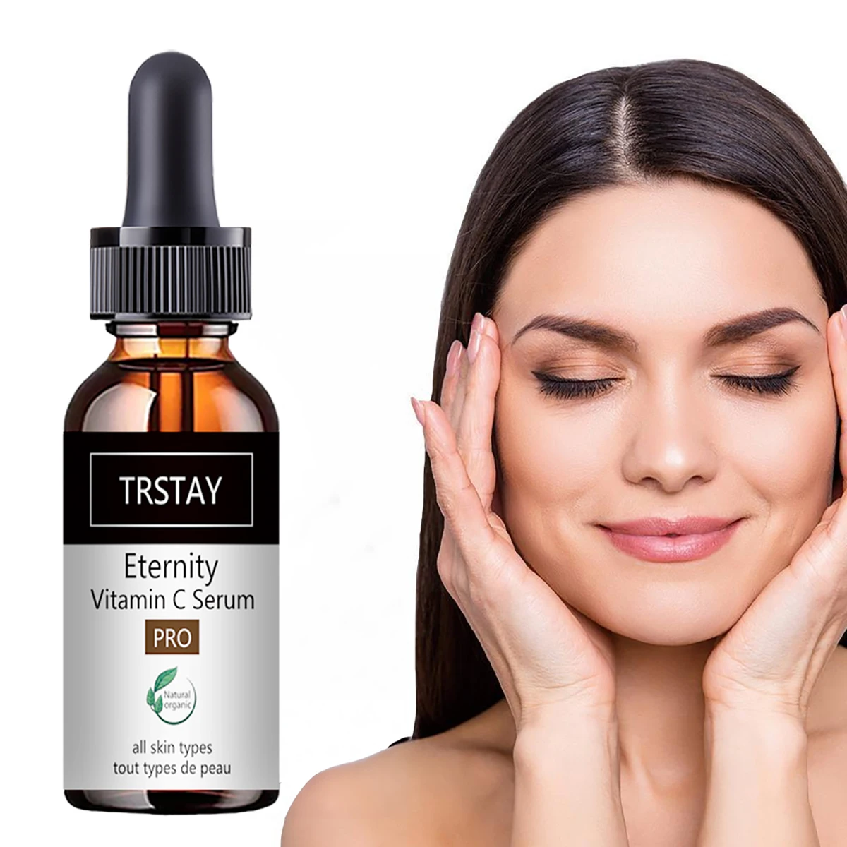 

TRSTAY Vitamin C essence moisturizes, controls oil, shrinks pores, reduces fine lines and brightens skin