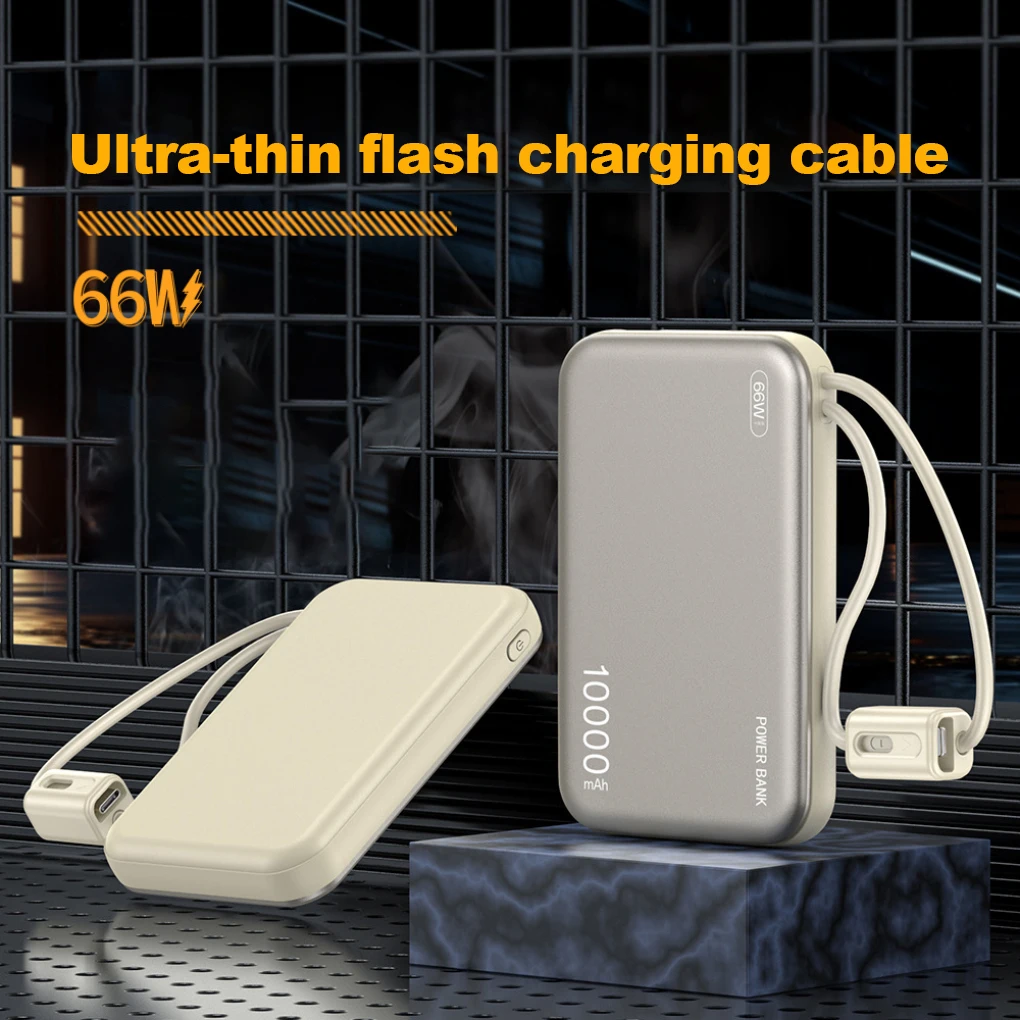 

10000 мАч Powerbank с быстрой зарядкой 66 Вт Power Bank для iPhone 16/15/14/13/12 Внешняя батарея Xiaomi Samsung с зарядным кабелем