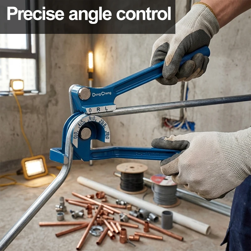 

180° 3-in-1 Tube Bender 6/8/10mm Carbon Steel Anti-Slip Knurled Handle Heavy Duty Pipe Bending Tool for Copper Aluminum
