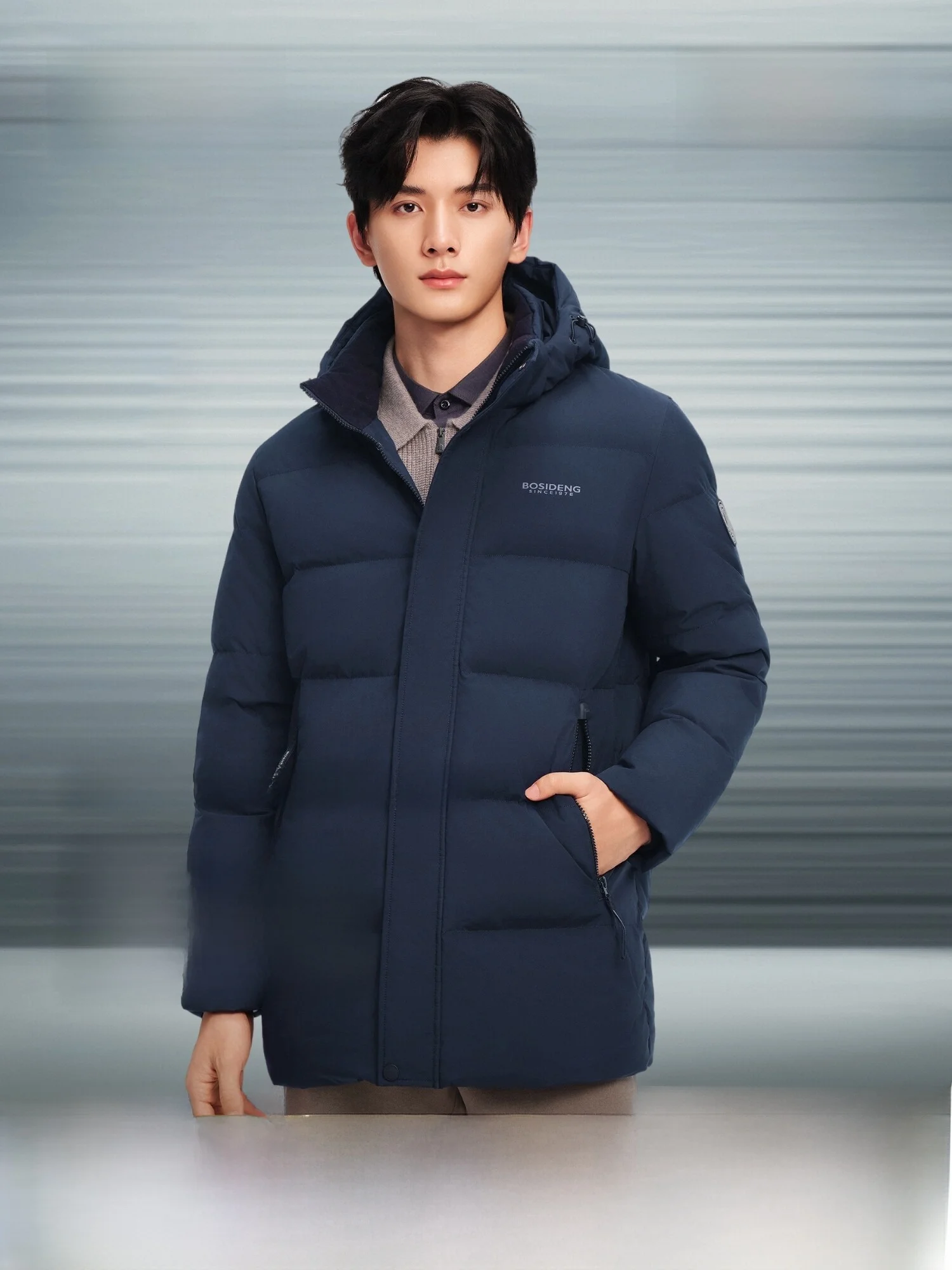 

Новая мужская пуховая куртка Bosideng: утепленная, 90% утиный пух, со съемным капюшоном, ветрозащитная, из полиэфирного волокна, современный стиль, верхняя одежда.