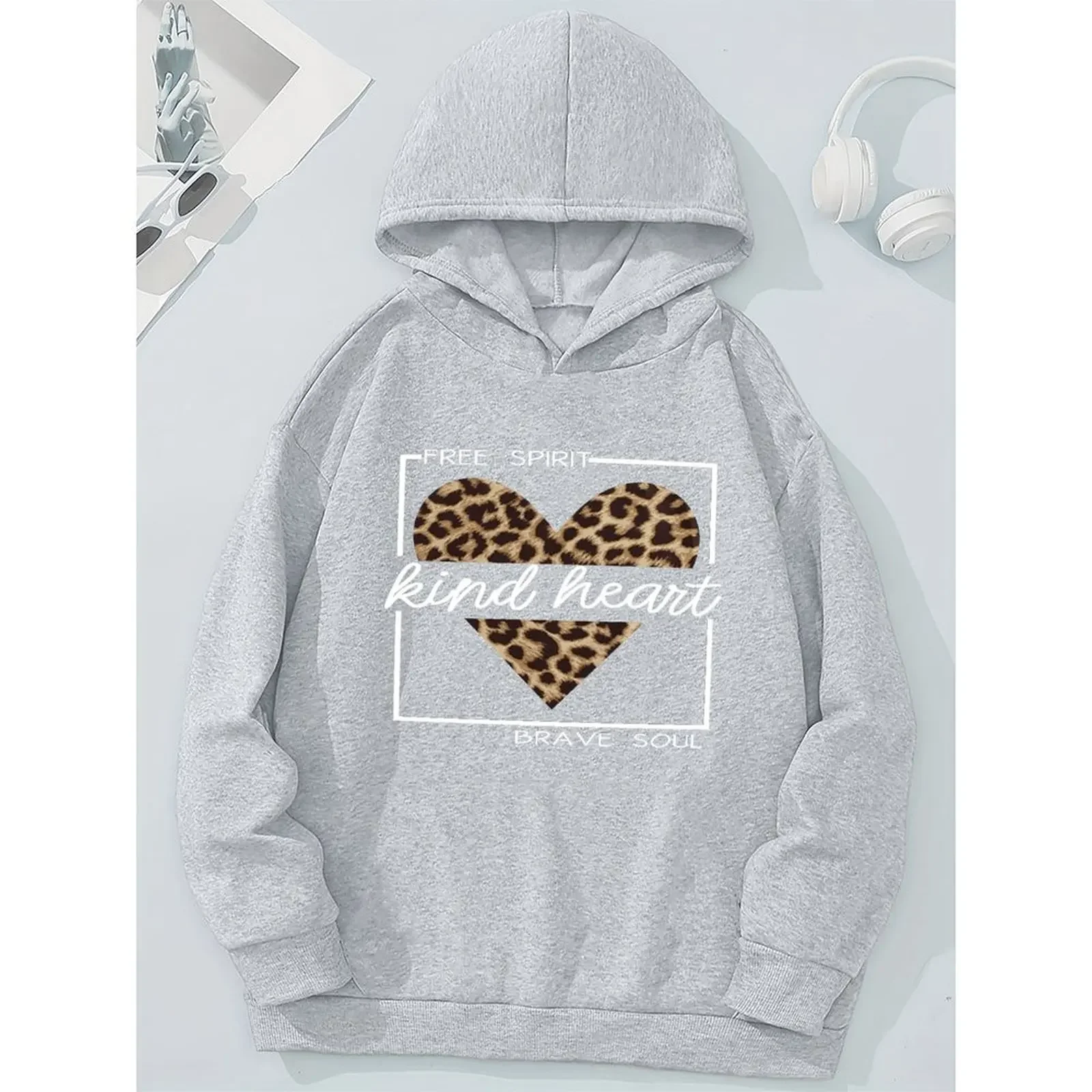 Women Sweatshirts Pullover Hoodies Winter Casual Printed Comfortable Long Sleeve Sweater Winter Woman Clothes 2025