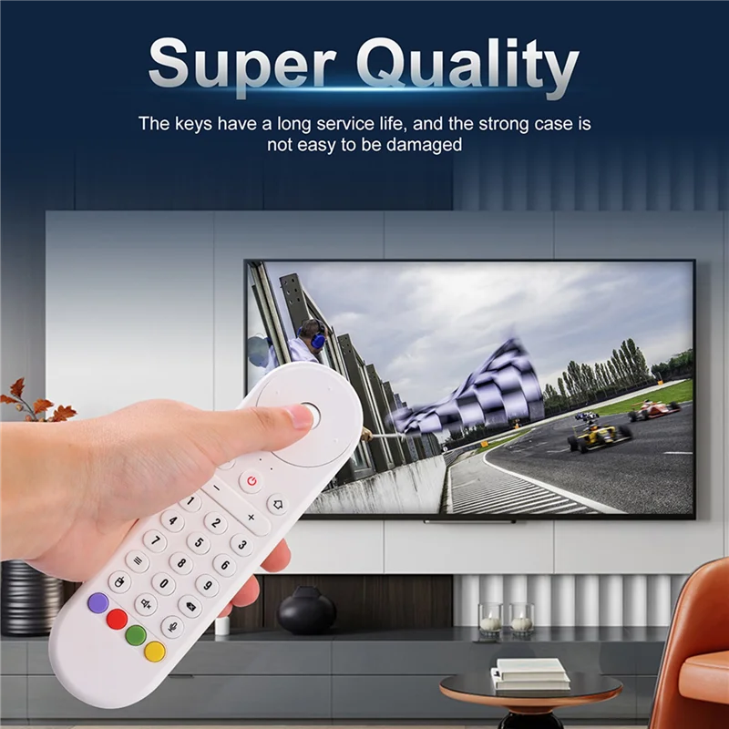 A04 ماوس هوائي ذكي للتحكم عن بعد 2.4G لوحة مفاتيح لاسلكية صغيرة مع جهاز تحكم عن بعد جيروسكوبي لجهاز عرض Android TV Box PC باللون الأبيض