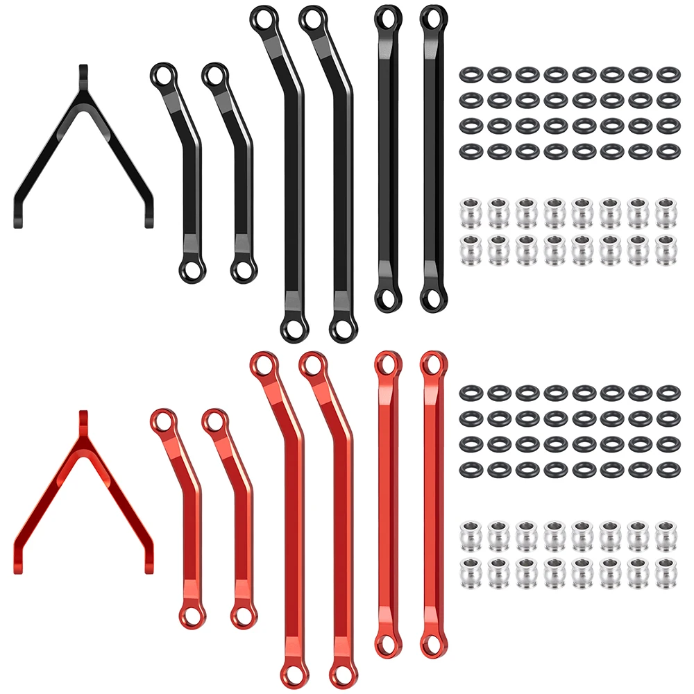 MIBIDAO Aluminum Alloy Link Rod Kit for Axial SCX24 GX470 1/24 RC Crawler Car Parts