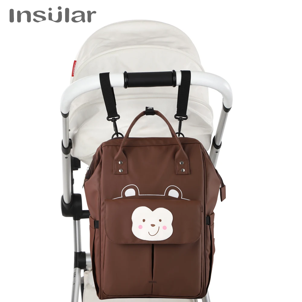 Waterproof Mummy Diaper Backpack Cartoon Design Mother Maternity Nappy Travel Bag Large Capacity Baby Care Nursing Stroller Bags