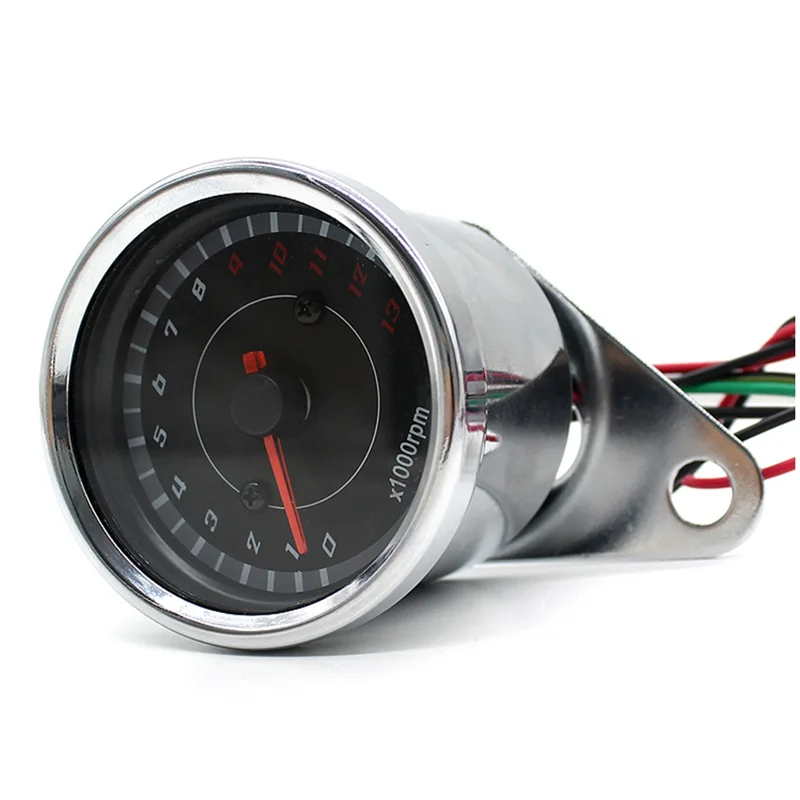 

Motorcycle Tachometer 12V DC RPM Gauge With Blue LED Backlight 1000RPM Analog Display Tacho Meter
