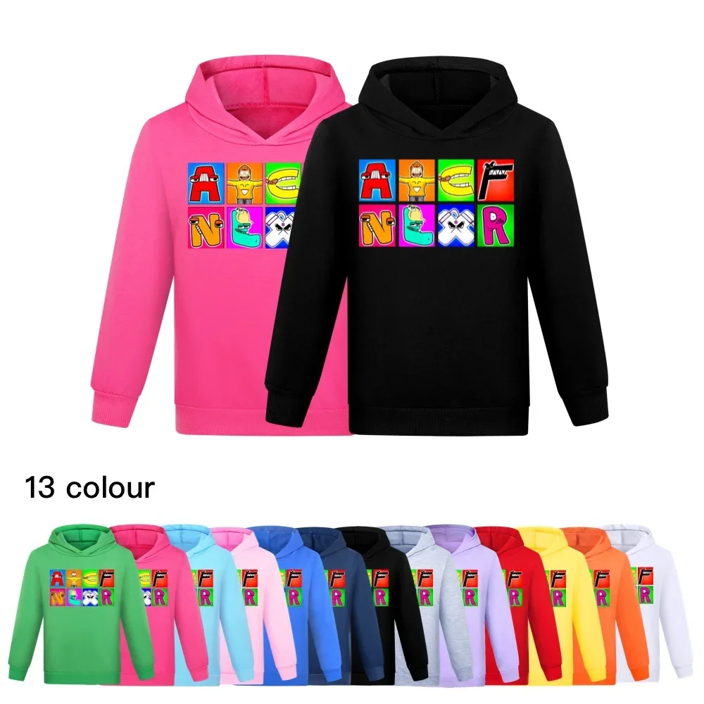 Kawaii Letter Legend Alphabet Lore 3D Hoodie Teenager Anime Clothes Cosplay Costume Boy Girl Hip Hop Sweatshirt Casual Pullovers