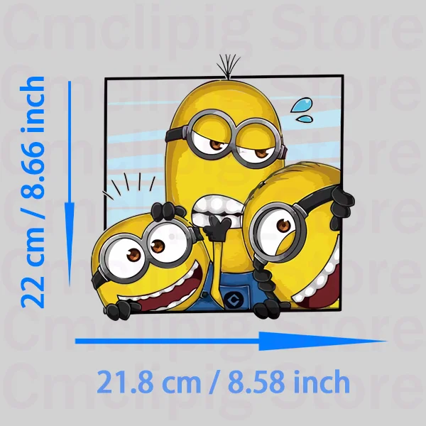 Cute Minions children Applique for clothes custom patch DIY Sewing Decoration iron on transfer stripes appliques