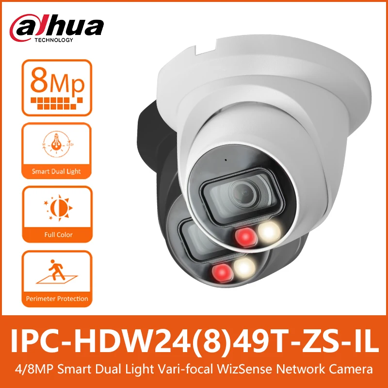 Dahua IPC-HDW2449T-ZS-IL 4MP IPC-HDW2849T-ZS-IL 4K 8MP Smart Dual Light 2.7–13.5mm Motorized Bullet WizSense Network PoE Camera