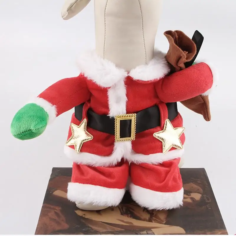 Christmas Costume For Cat Cosplay Outfit With Hat Santa Costume Clothes For Holiday Party Cosplay Masquerade Theater Performance