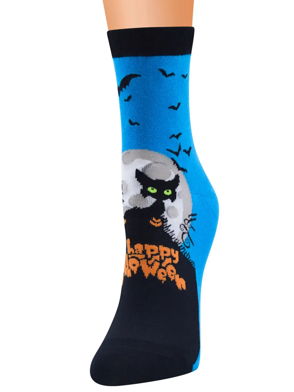 6pairs of Halloween socks suitable for both men and women, fun and novel pumpkin boat, fun Halloween gifts