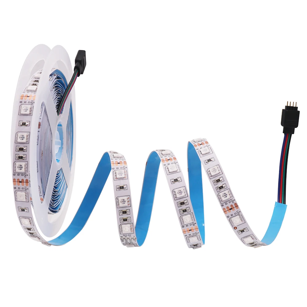 5m High Bright RGB LED Strip Light 12V 5050 60LEDs/m Flexible LED Tape Neutral White Epistar Chip Non waterproof LED Ribbon