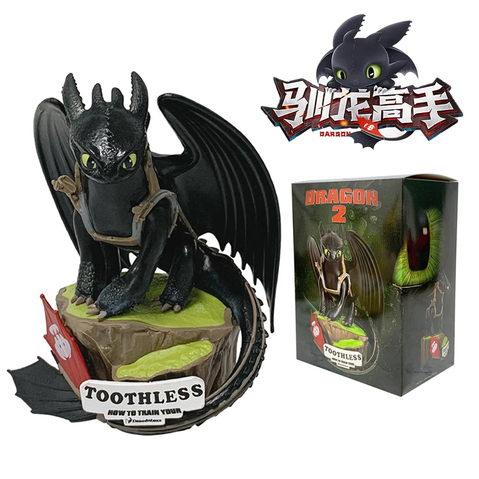 Film animato Come addestrare il tuo drago Cartone animato Simpatico drago Night Fury Figura senza denti PVC Anime Modello Periferia Giocattolo Regalo