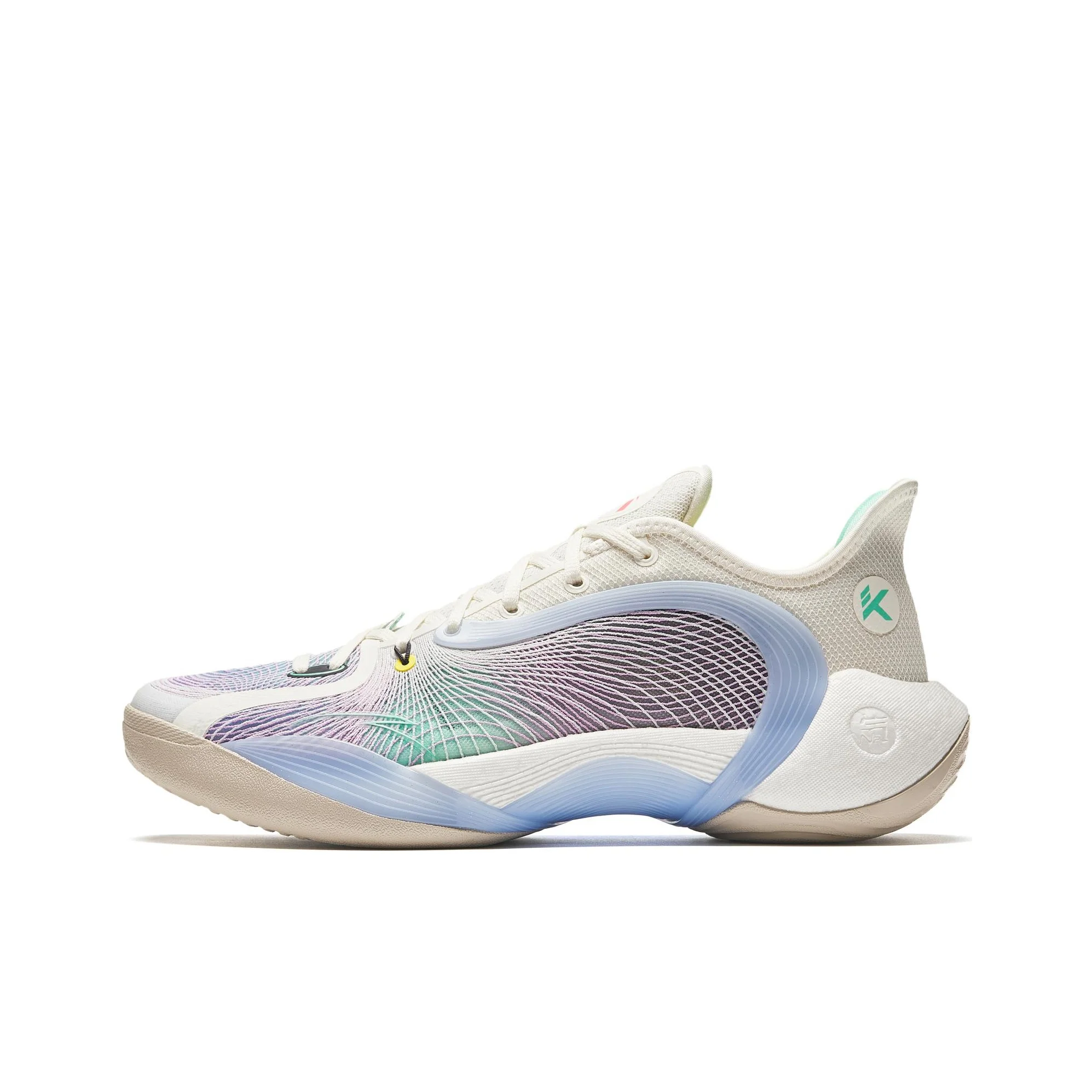 Anta 3 Point Rain 2 Cushioning Slip Resistant Low top Basketball Shoes Men's White Gray Blue 912431102-7