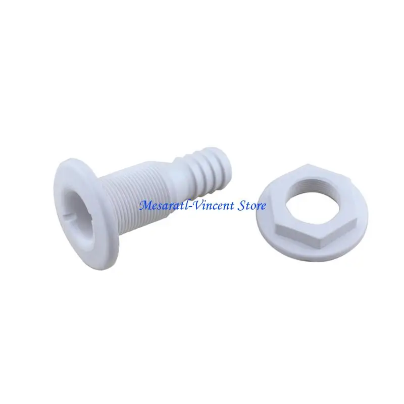 A70F Thru Hull Fitting for Boats Plastic Through Hull Connectors Boats Plumbing Fitting