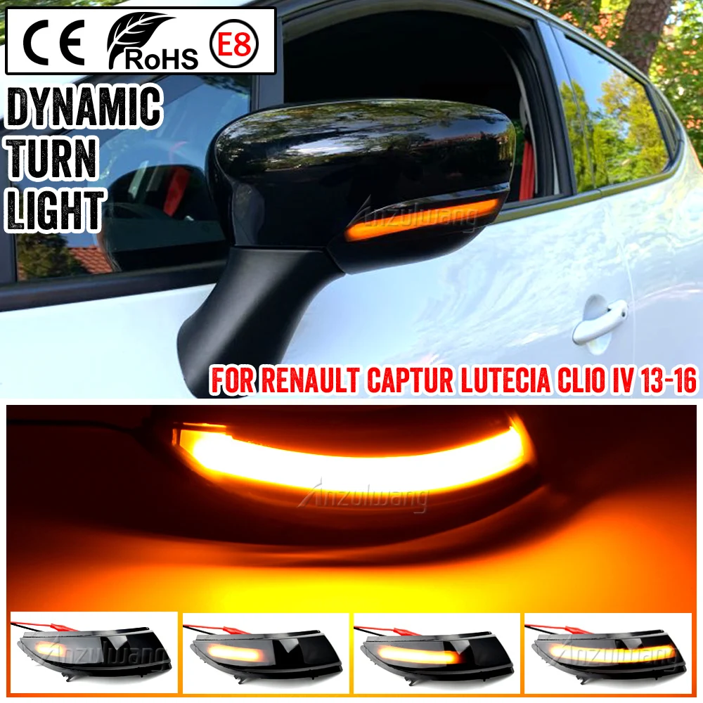 Dynamic Blinker for Renault KAPTUR CAPTUR J5 H5 Clio IV MK4 4 Lutecia Grandtour LED Turn Signal 2013 2014 2015 2016 light