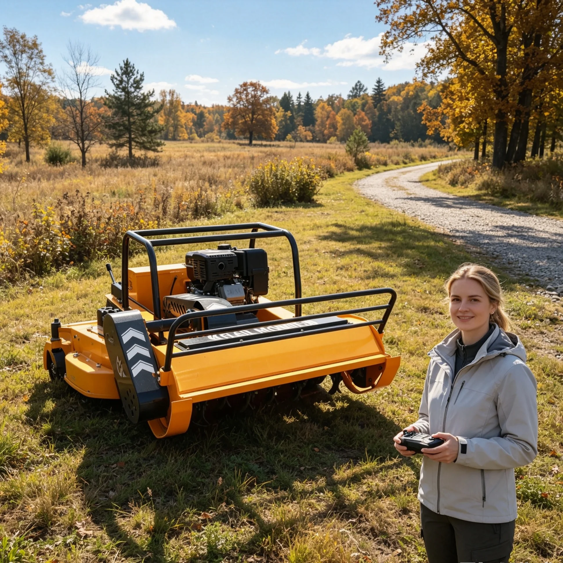 Customized Low Noise Operation Orchard Grass Trimming 800S Remote Self‑propelled Lawn Mower