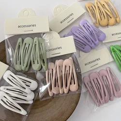 5Pcs/Set Waterdrop Shape Hair Clips Bangs Edge Hairpin Korean Style BB Hairpins Candy Color Barrettes Fashion Hair Accessories