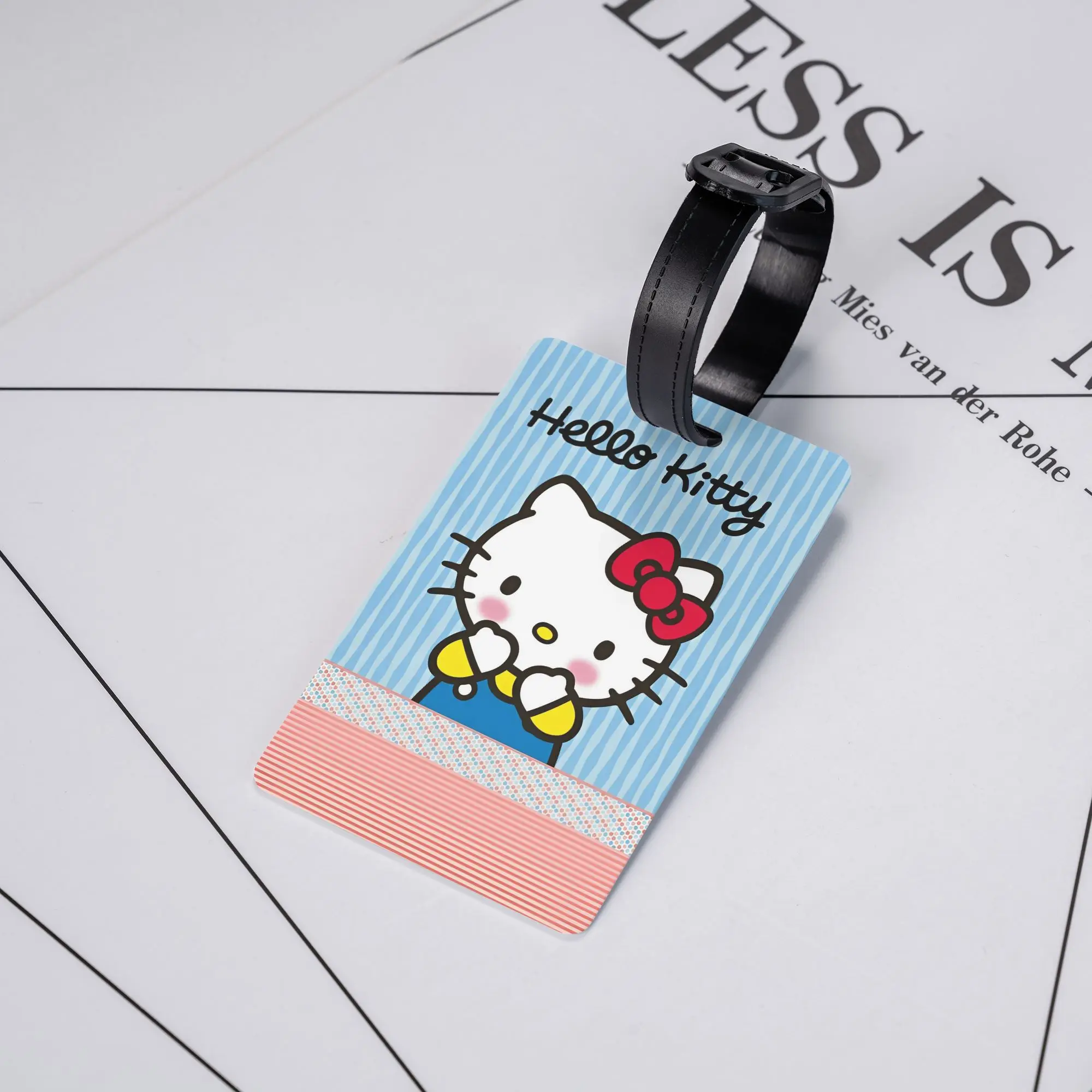 

Мультяшные милые багажные бирки «Hello Kitty», силиконовый держатель для дорожных аксессуаров, багажная бирка, идентификационная адреса, бирки с именем багажа, подарки