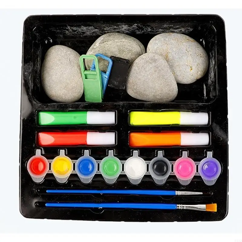 F62D Zestawy do malowania DIY Art Craft Toy Stone Kolorowanka do wczesnego uczenia się malucha