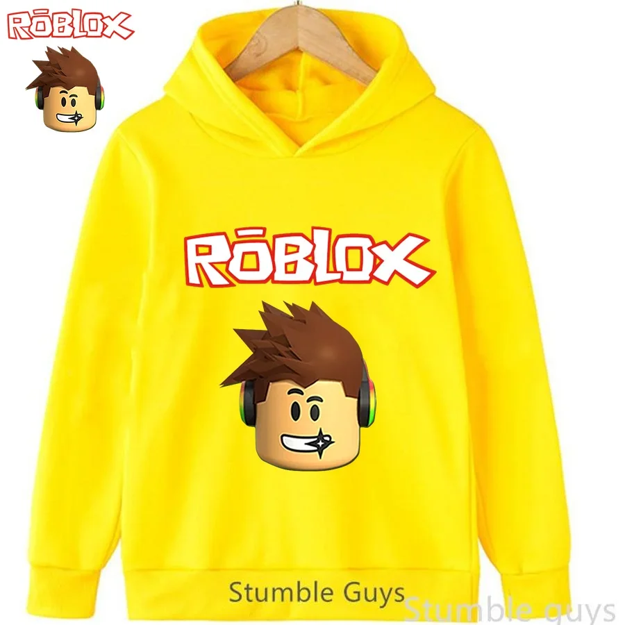 Bluza z kapturem dla dzieci Roblox, modna odzież sportowa, rozmiary 3-12 lat, bluza z nadrukiem 3D z postacią z gry, odzież modowa dla chłopców i dziewcząt.