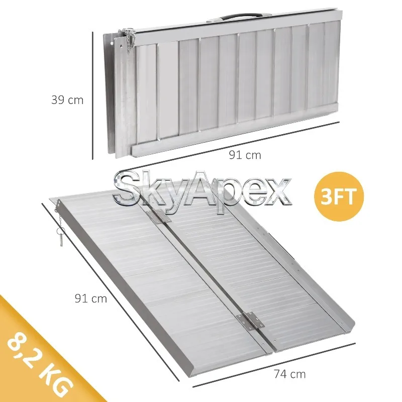 Foldable Wheelchair Ramp for Home Entries