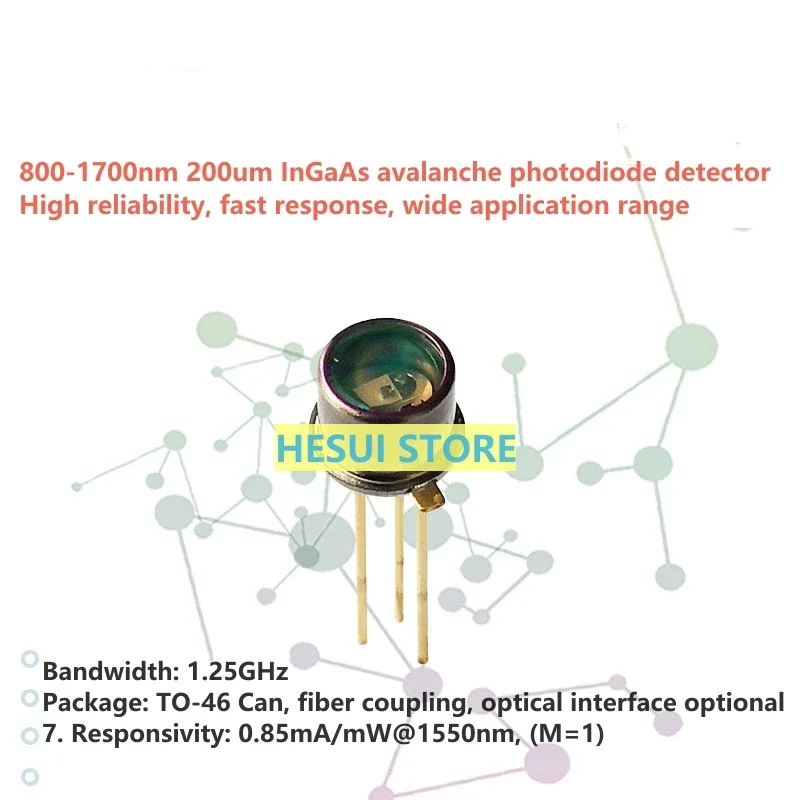 LSIAPD-S200 800-1700nm 200um InGaAs كاشف الثنائي الضوئي APD استجابة عالية
