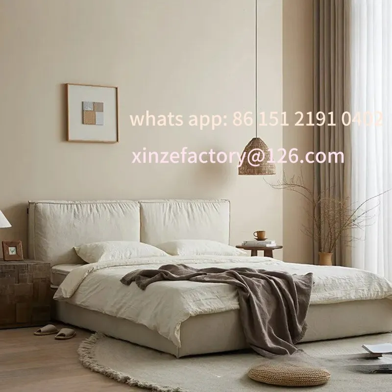 

Customizable fully removable linen fabric bed