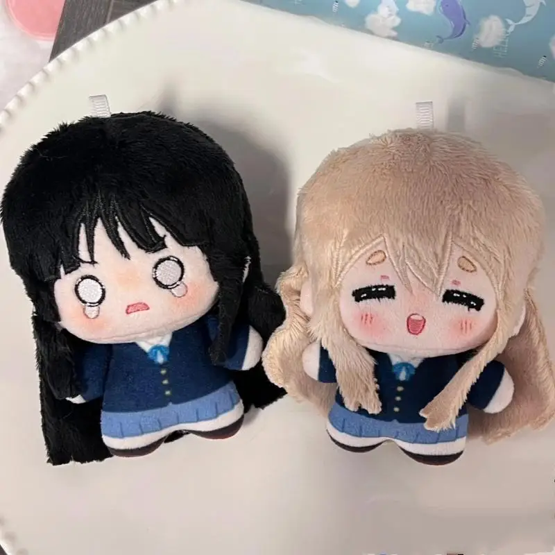 K-On Hirasawa Yui Akiyama Mio Q Version Facial Embroidery Plush Doll Backpack Belt Dual-Use Plush Pendant Friend's Birthday Gift