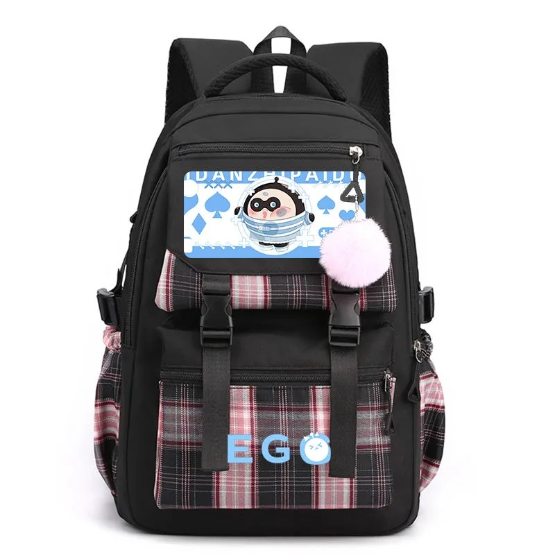 

Breathable mesh, 30×42×23cm Black Purple Blue Pink, Egg party, Student Kids Teens School Bags, Anime Backpacks Girls Boys