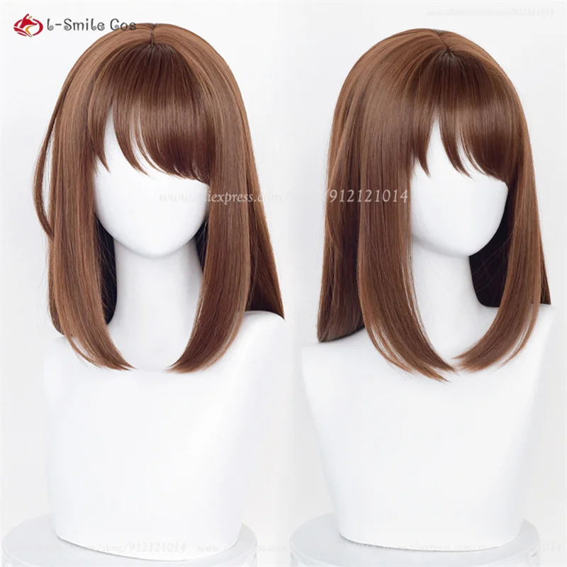 

ES Anzu Cosplay Wig Brown Red 43cm Wigs For Women Anime Costumes Cosplay Wig Heat Resistant Synthetic Hair Halloween Christmas