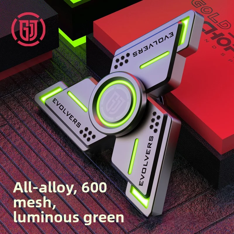 Alloy Glow In Dark Fidget Spinner Set, Portable Finger Fidget Toy, Adult Stress Relief Gadget