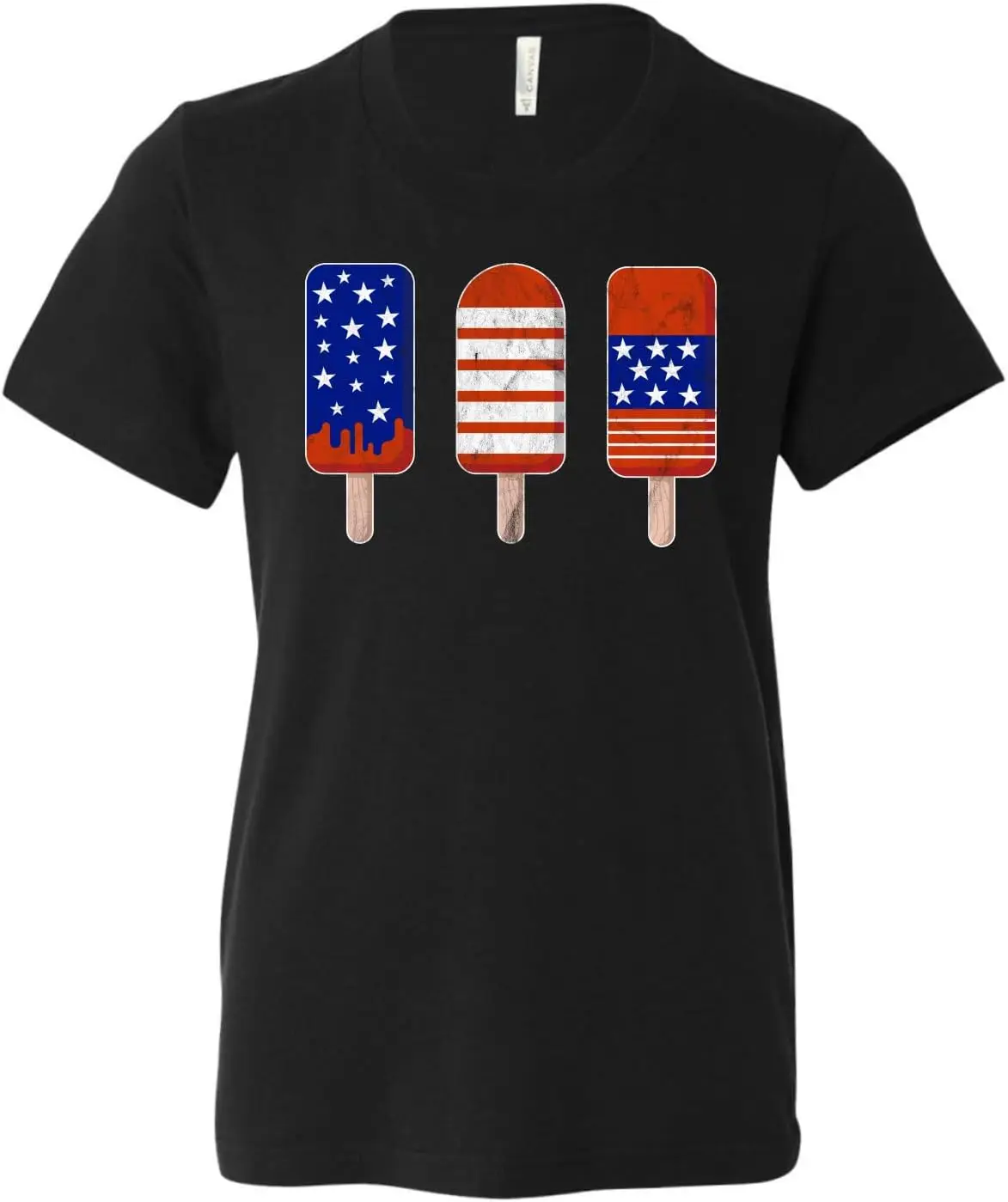 USA Stars and Stripes Popsicles Americana/American Pride Mens Premium Tri Blend T-Shirt