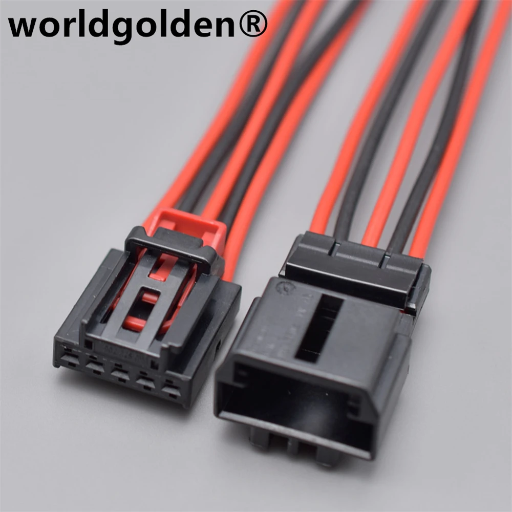 

worldgolden 5 Ways Auto Parts 5G0972715 5K0972705 Automobile Taillight Wire Cable Socket For VW Audi Auto Electrical Connector