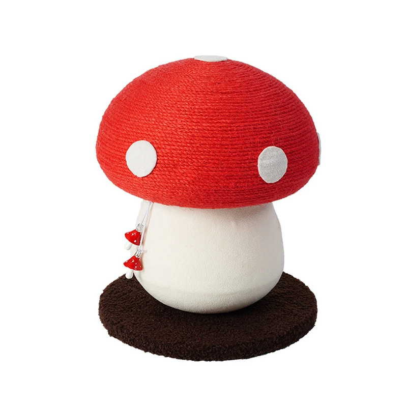 

Qbellpet Wholesale Sisal Red Mushroom Cat Tree Tower Scratcher Tree Cat Climbing Frame